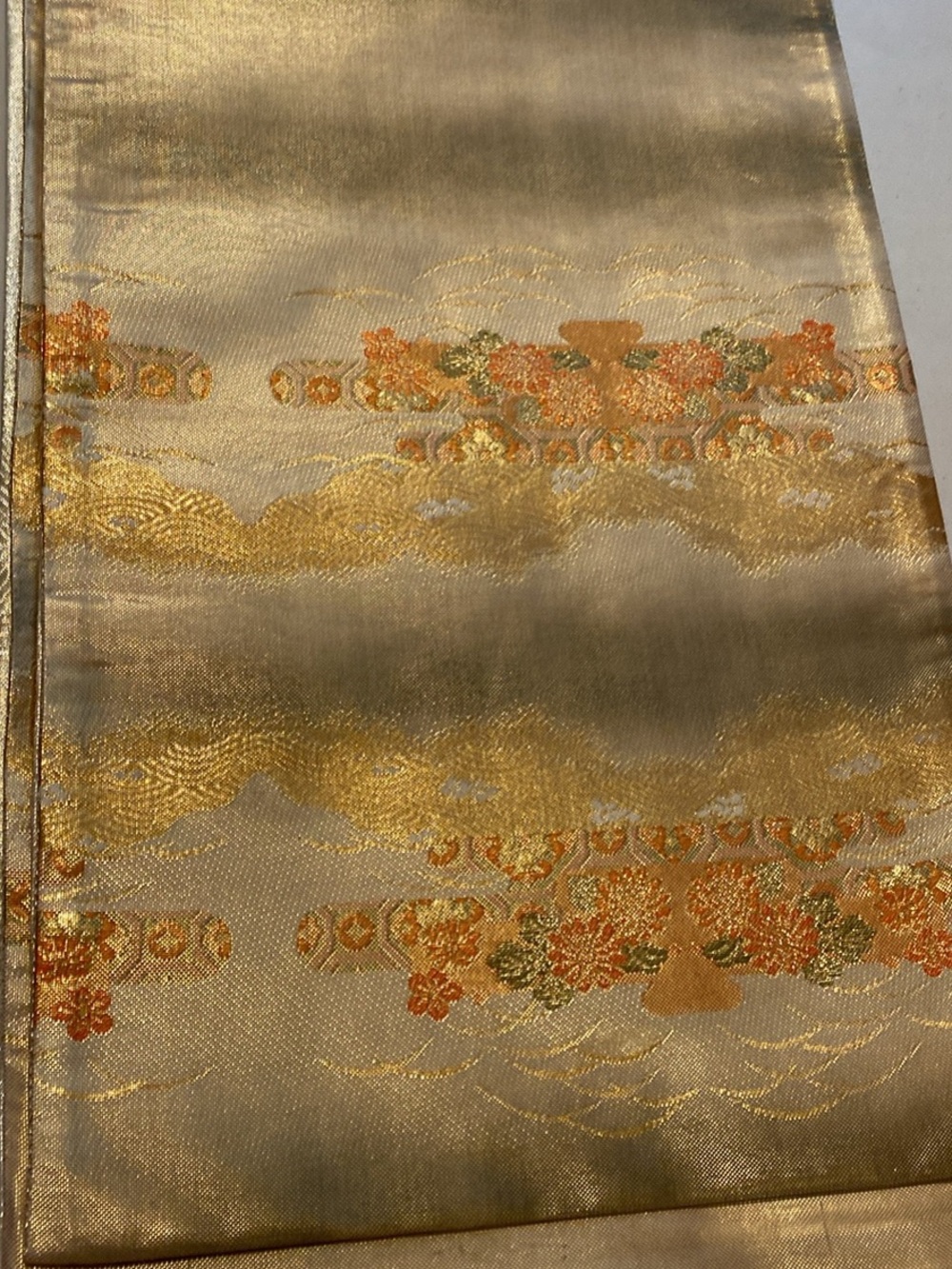 Japanese obi in gold